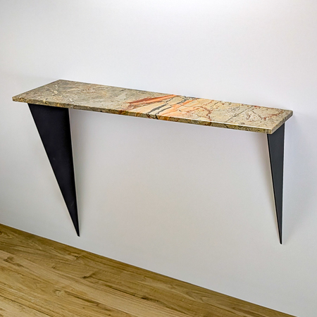 Console murale Géminée en Marbre de Sarrancolin-Ilhet (à droite)