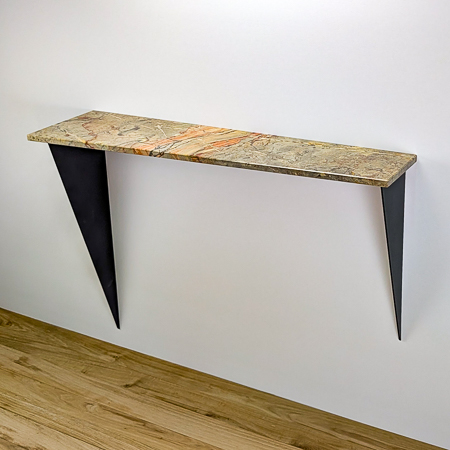 Console murale Géminée en Marbre de Sarrancolin-Ilhet (à droite)