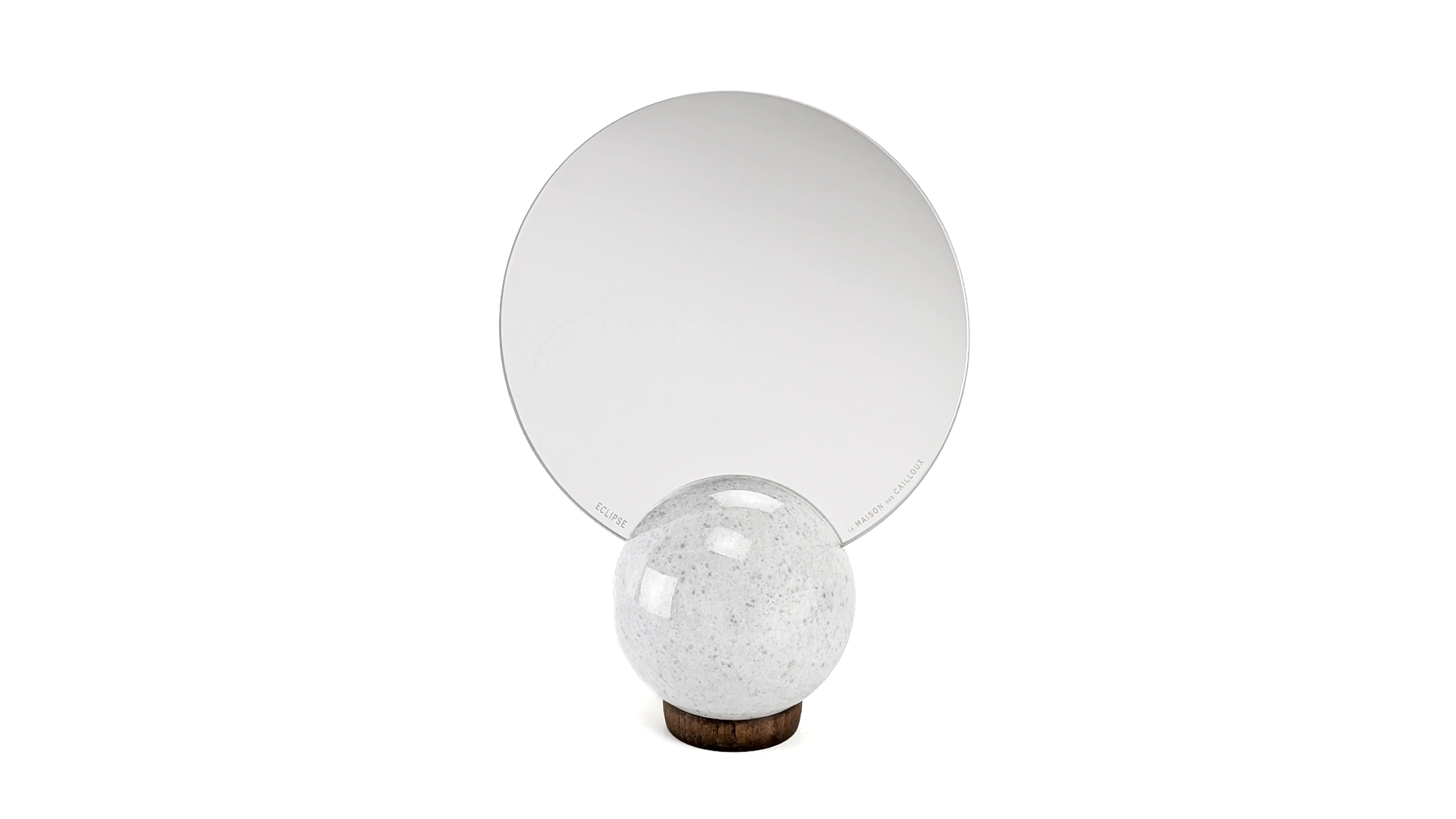 Miroir ECLIPSE en marbre de Saint-Béat Blanc [ODBEPOMI]