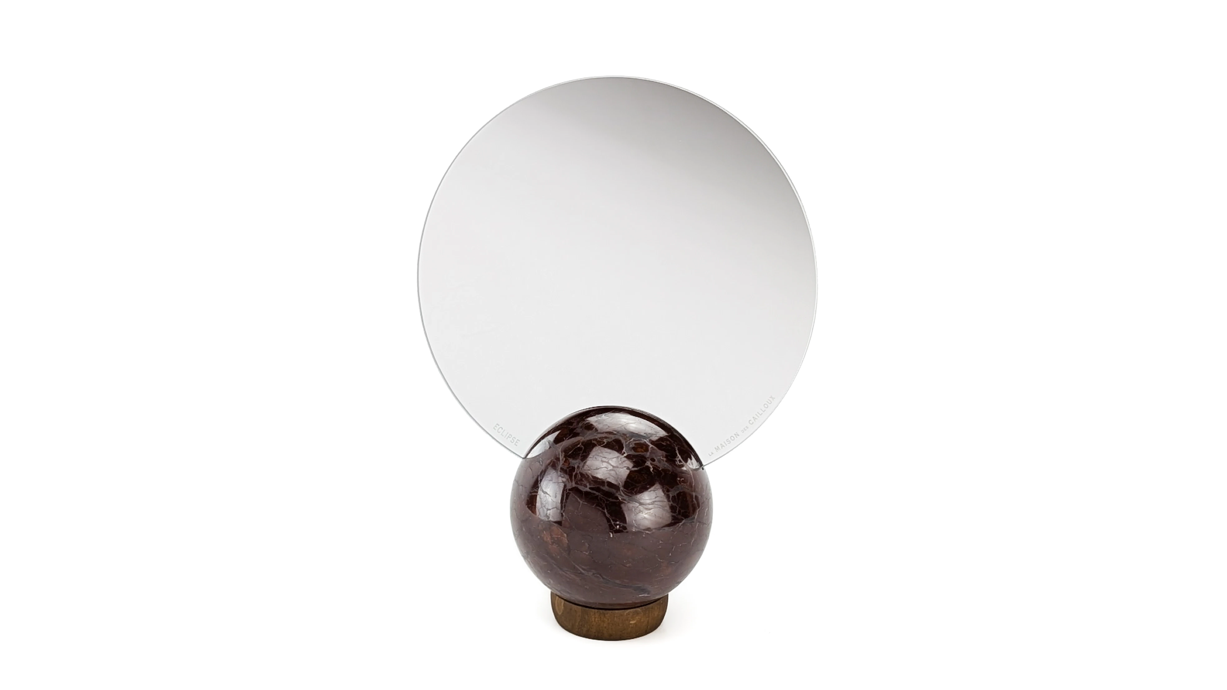 Miroir ECLIPSE en marbre Campan Rouge [ODCRPOMI]